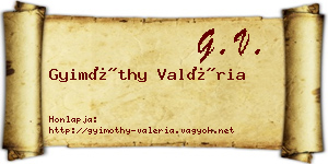 Gyimóthy Valéria névjegykártya