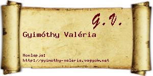 Gyimóthy Valéria névjegykártya