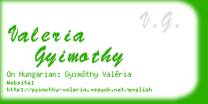 valeria gyimothy business card