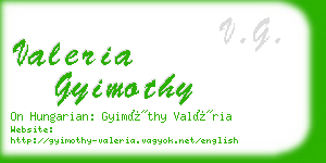 valeria gyimothy business card